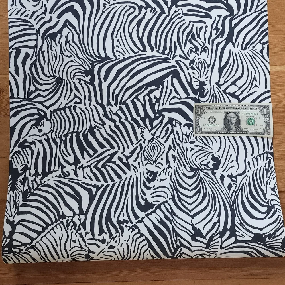 4 Roll Set - Vintage Zebra Print Wallpaper